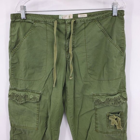 Vintage Old Navy Y2K Grunge Low Rise Lace Crochet Cargo Women's Pants Size 8 - Picture 6 of 9